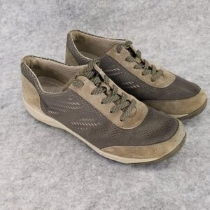 Dansko Sneaker Women 38 Brown Mesh Suede Lace Up Walking Shoes